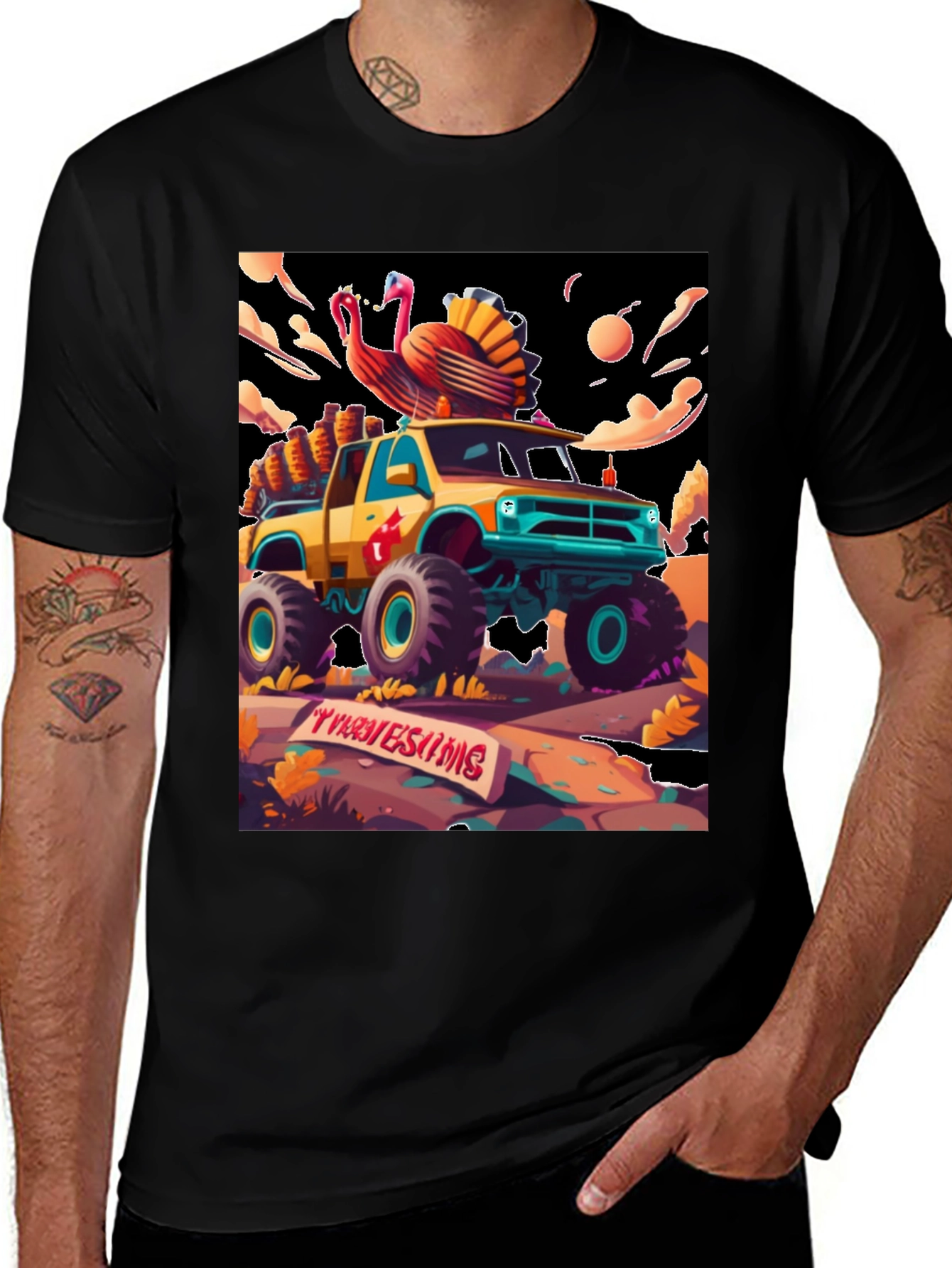 Thanksgiving Monster Truck T-Shirt