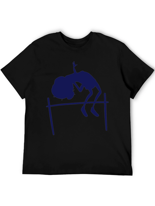 High Jump Graphic Tee - Athlete Silhouette T-Shirt