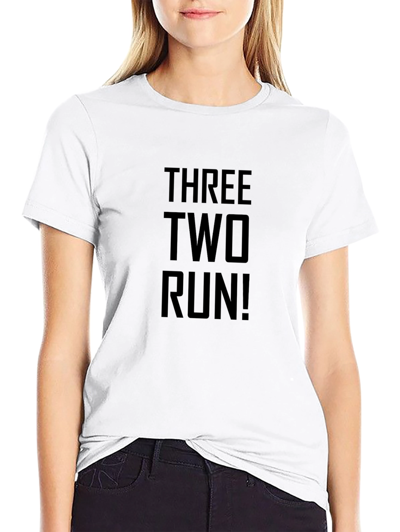 Three Two Run! Graphic Print Tee