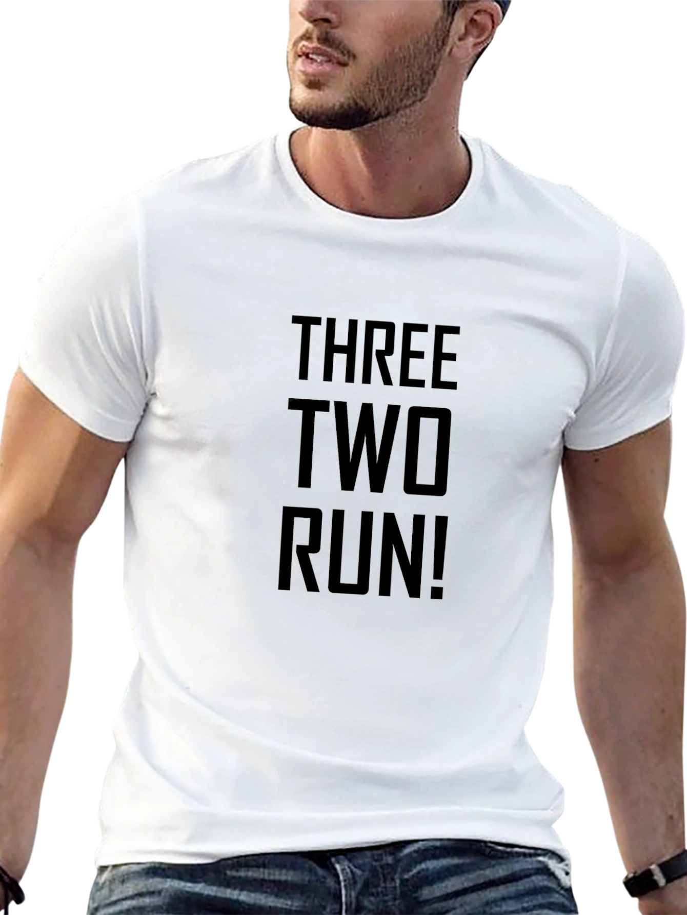 Three Two Run! Graphic Print Tee