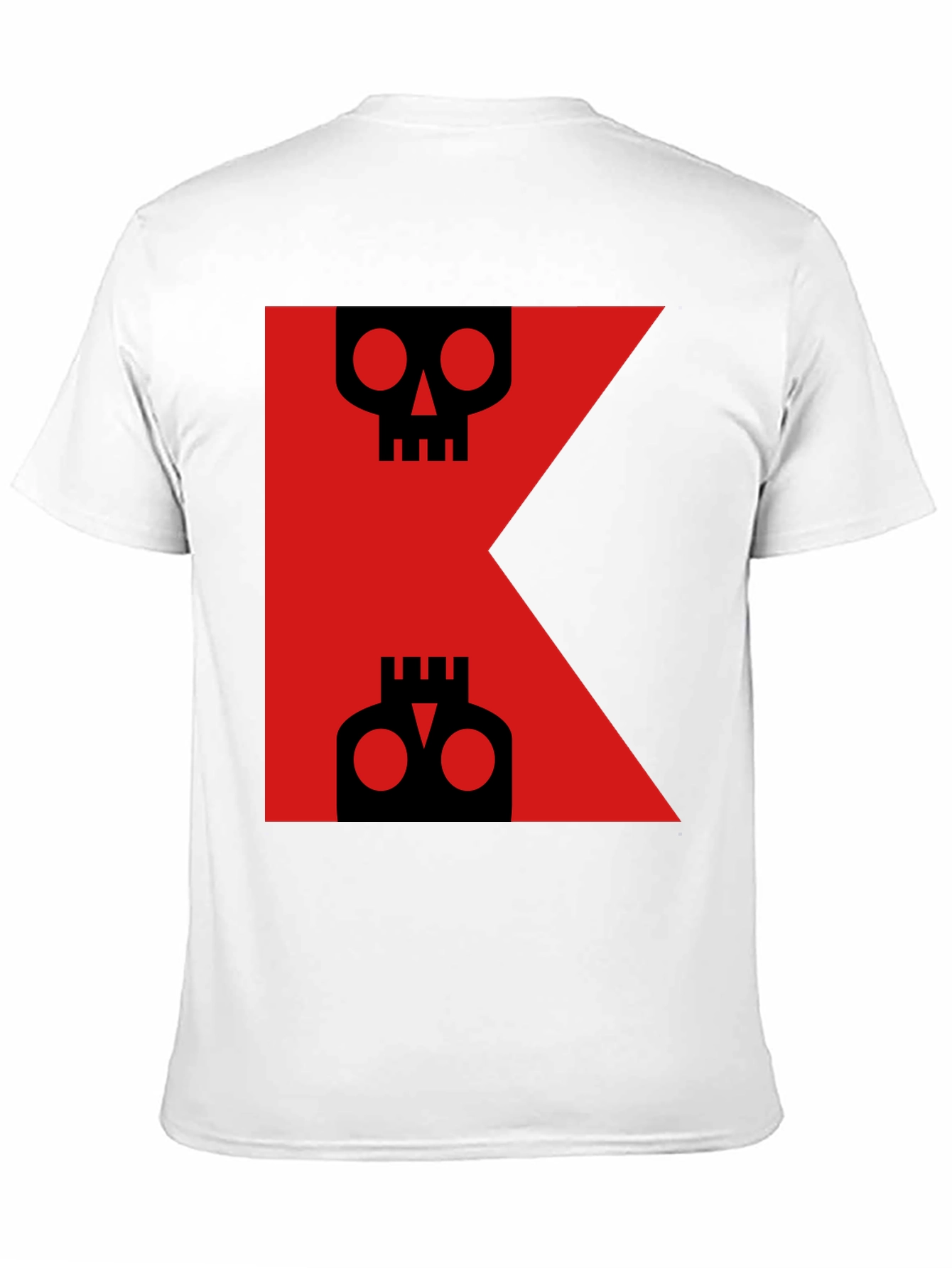 Skull Letter K Graphic Tee - Black
