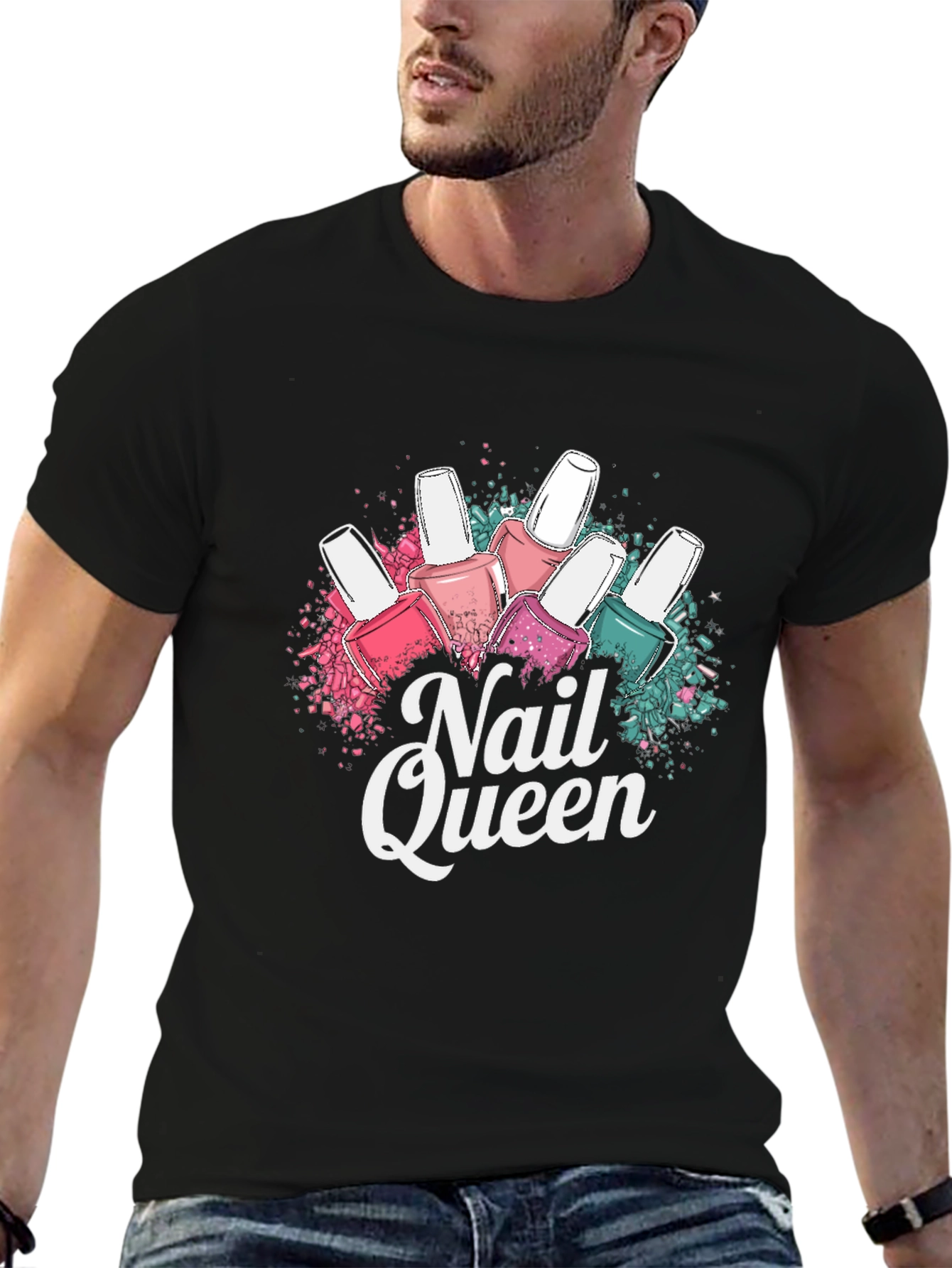Nail Queen T-Shirt - Stylish Manicure Design