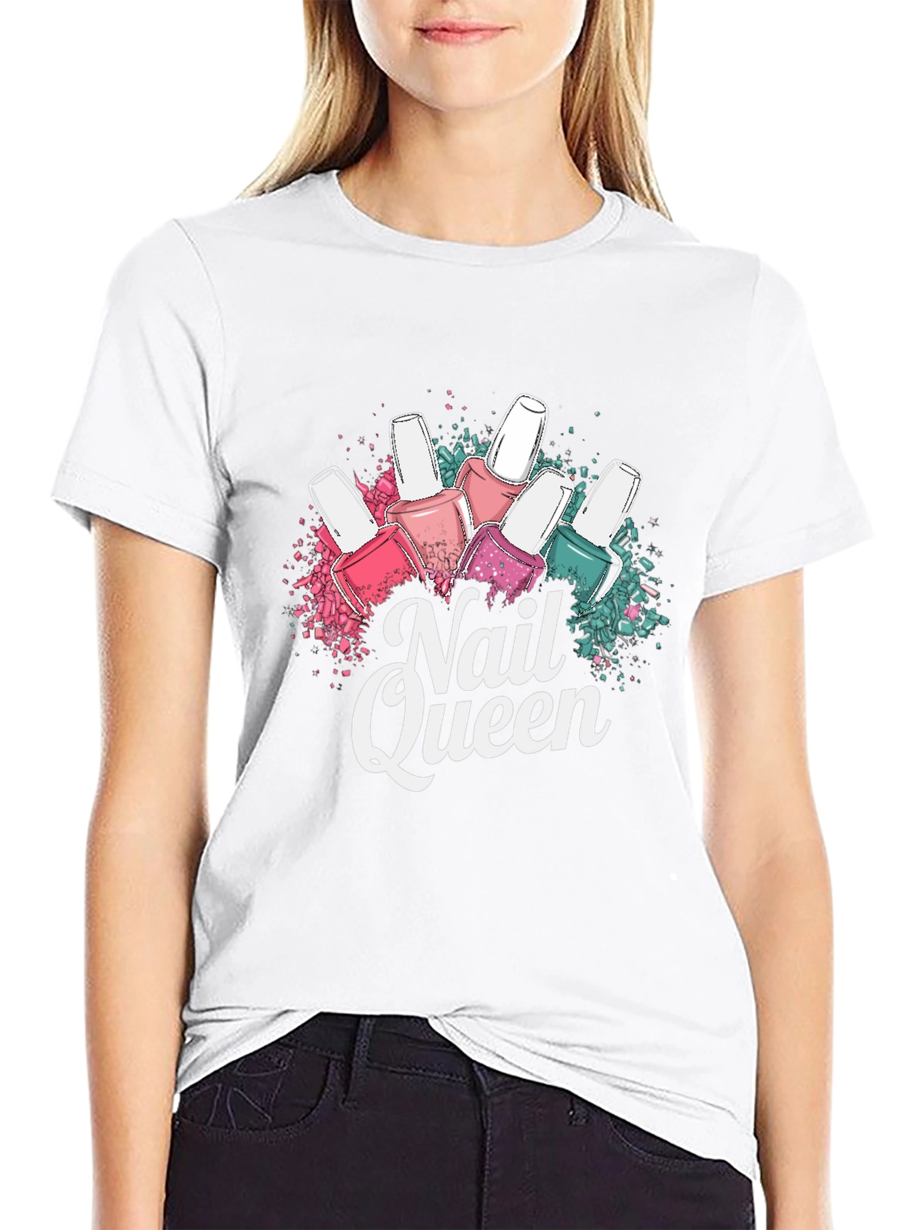 Nail Queen T-Shirt - Stylish Manicure Design