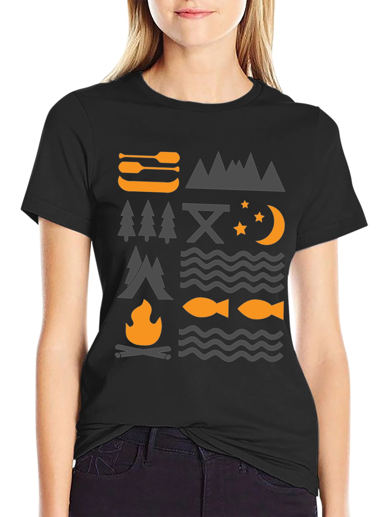 Outdoor Adventure Graphic Tee - Camping Nature Design