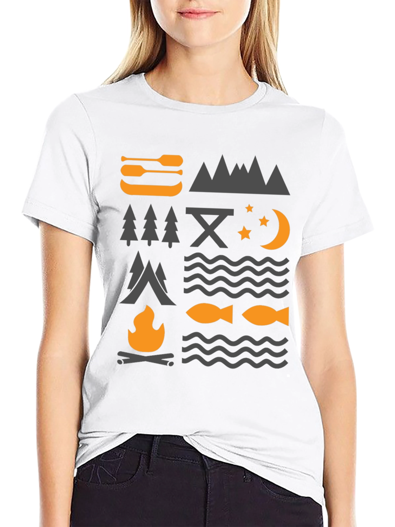 Outdoor Adventure Graphic Tee - Camping Nature Design