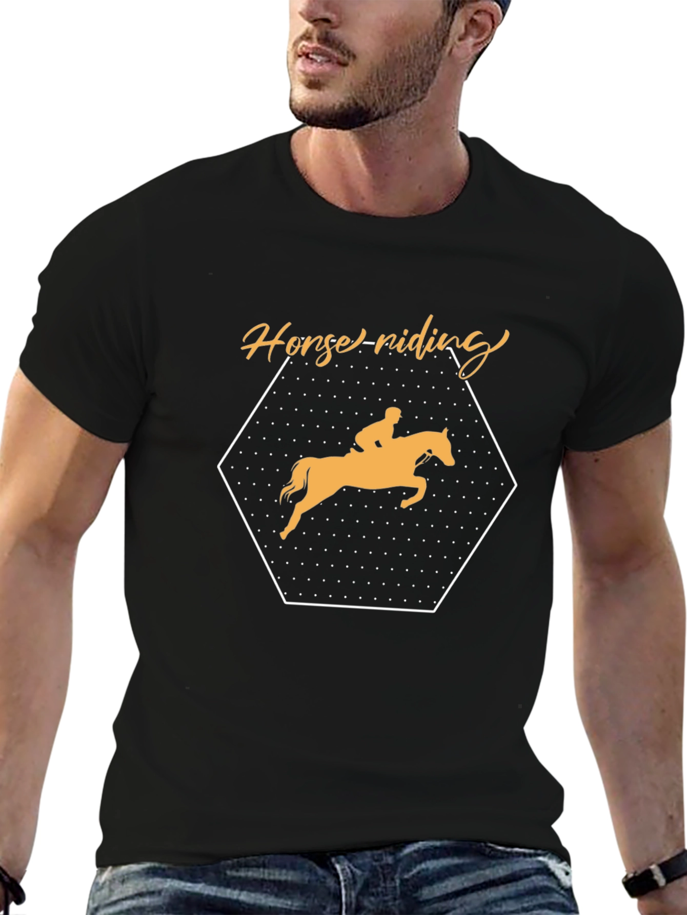 Horse-Riding Graphic Tee - Equestrian Style