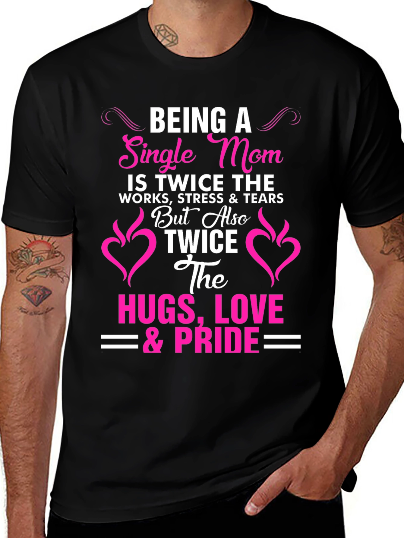 Single Mom Pride T-Shirt - Twice the Love