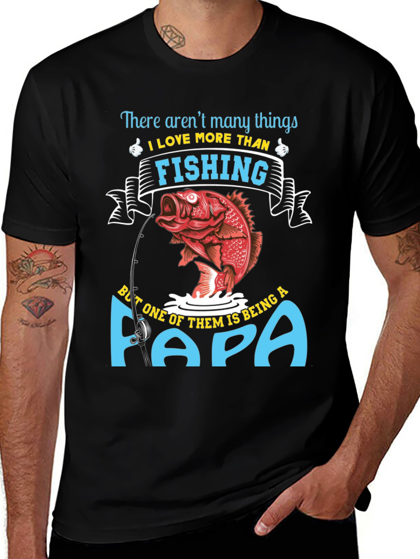 Fishing Papa T-Shirt - Gift for Dad