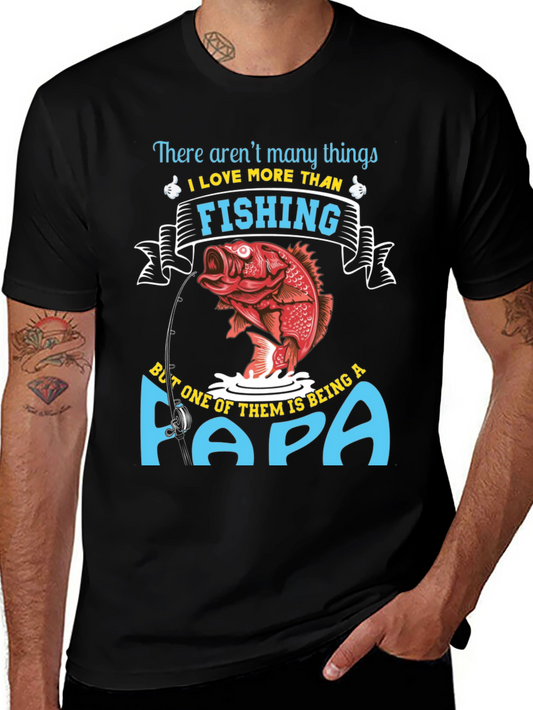 Fishing Papa T-Shirt - Gift for Dad
