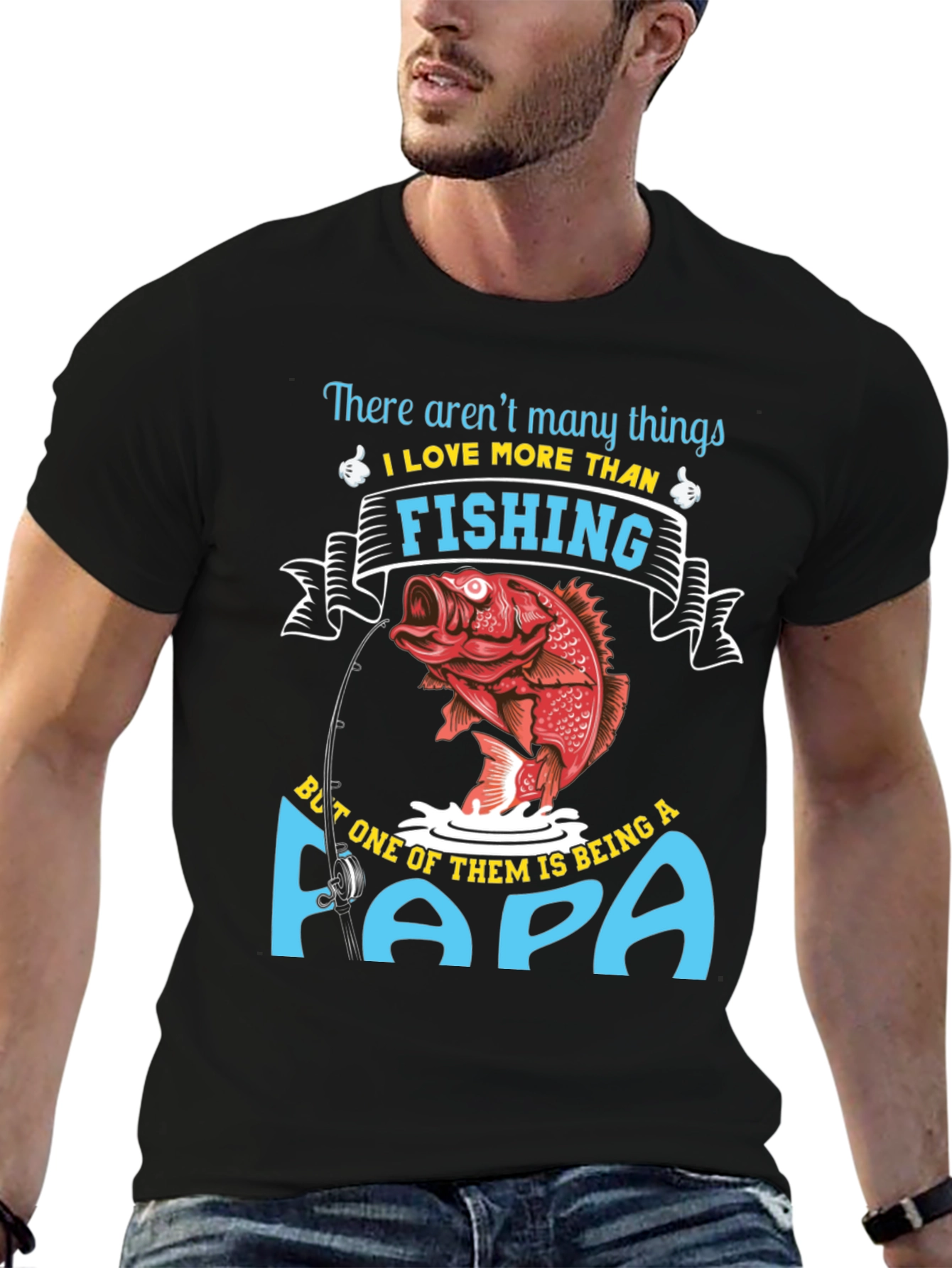 Fishing Papa T-Shirt - Gift for Dad