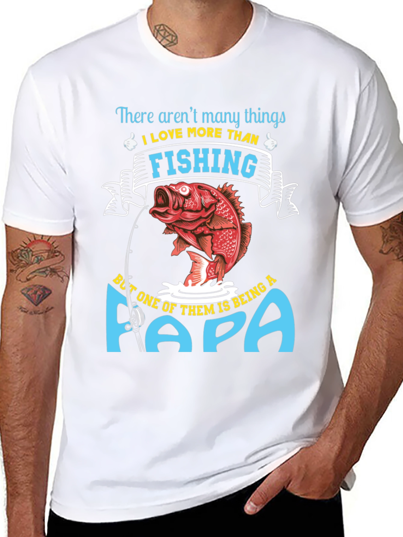 Fishing Papa T-Shirt - Gift for Dad