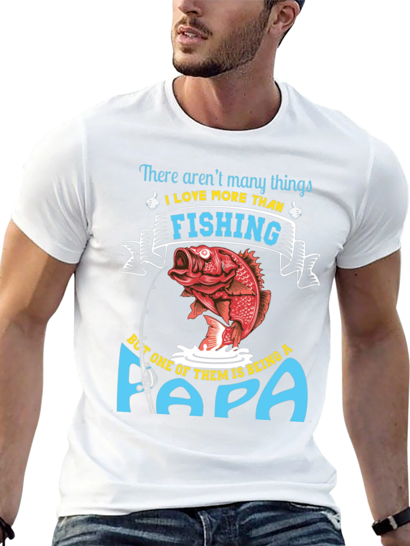 Fishing Papa T-Shirt - Gift for Dad