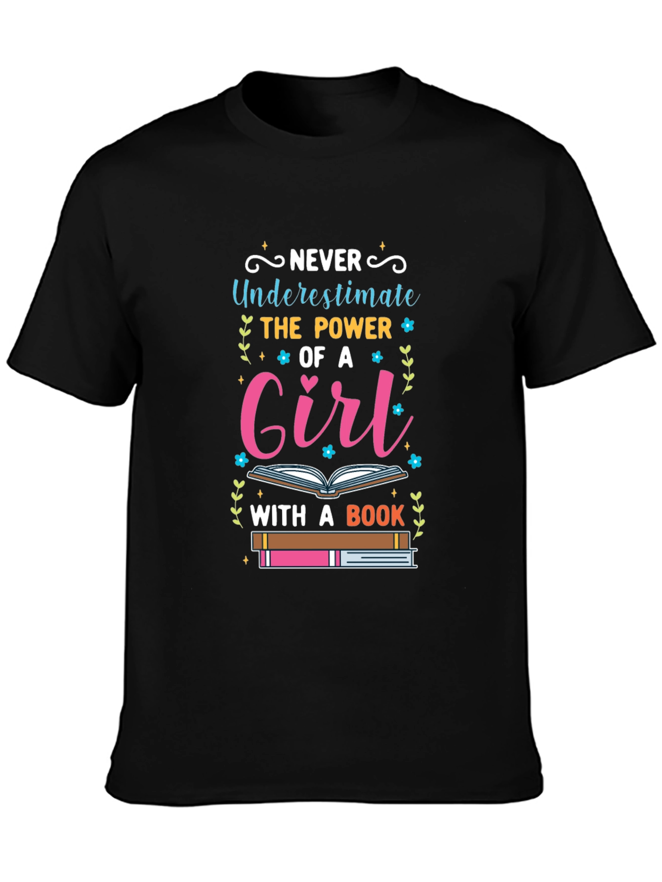 Girl With A Book T-Shirt - Empowering Womens Tee