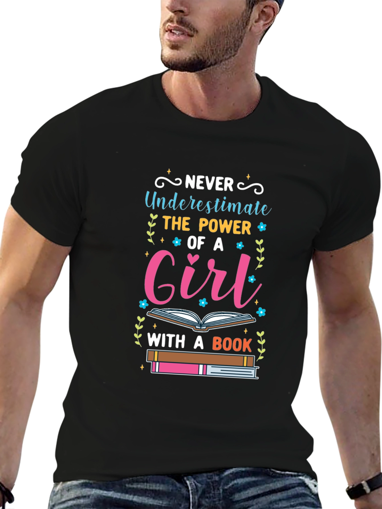 Girl With A Book T-Shirt - Empowering Womens Tee