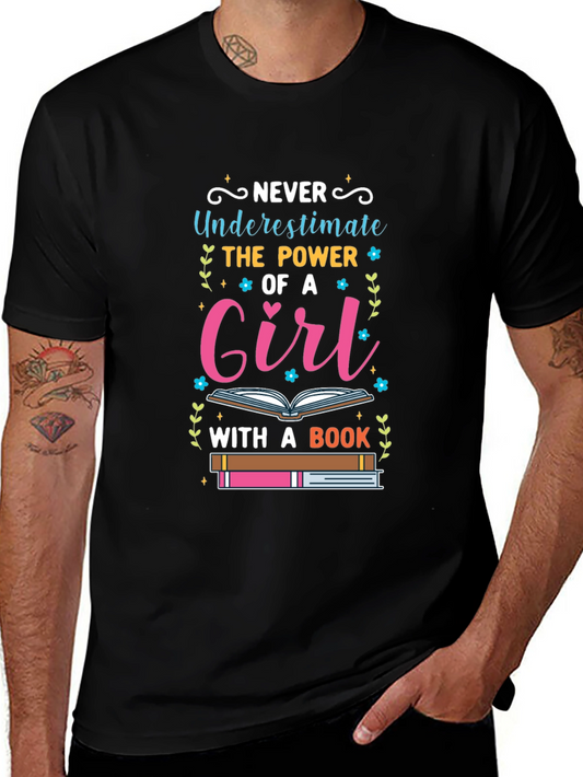 Girl With A Book T-Shirt - Empowering Womens Tee