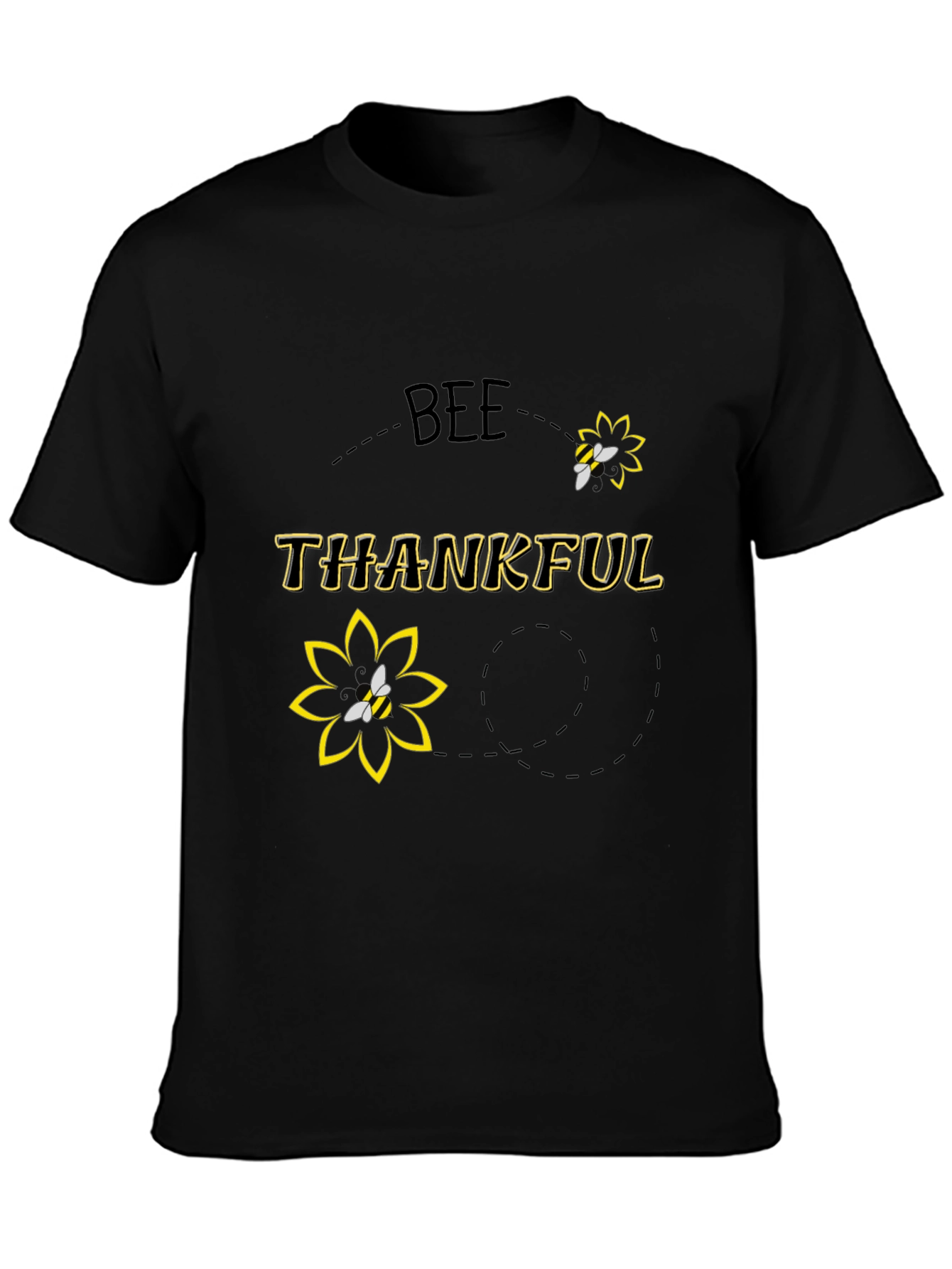 Bee Thankful Black T-Shirt