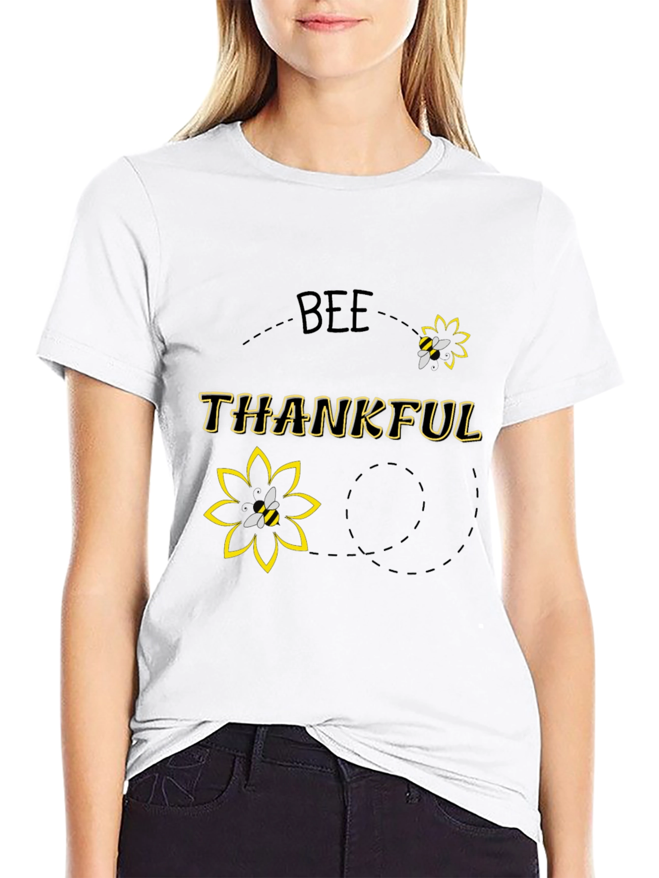 Bee Thankful Black T-Shirt