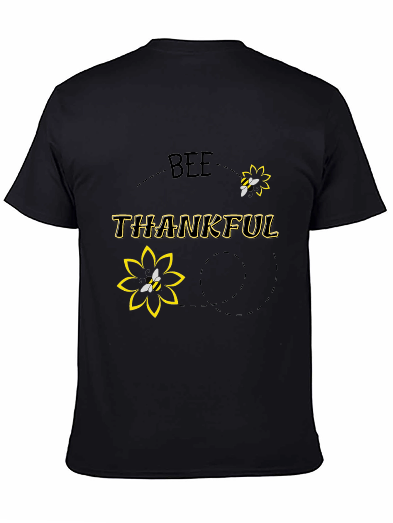 Bee Thankful Black T-Shirt