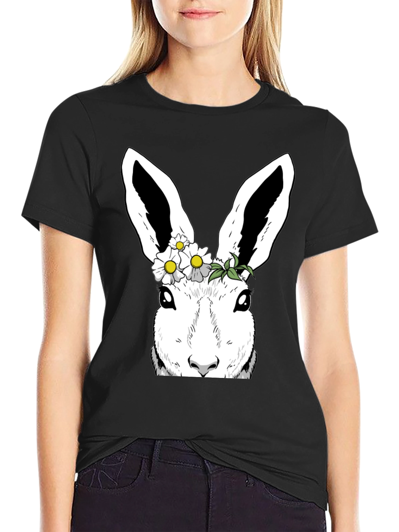 Bunny Flower Crown Graphic Tee