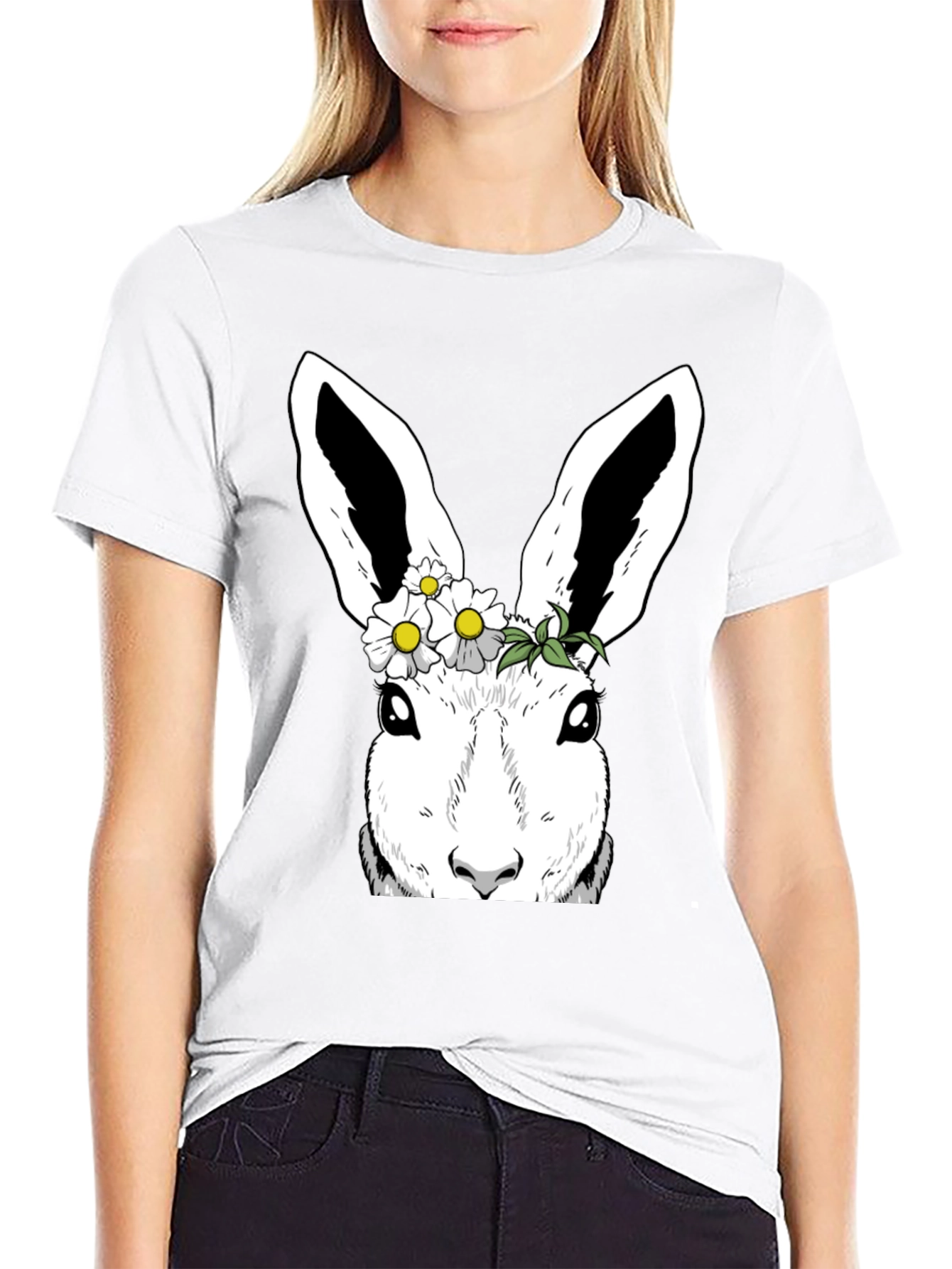 Bunny Flower Crown Graphic Tee