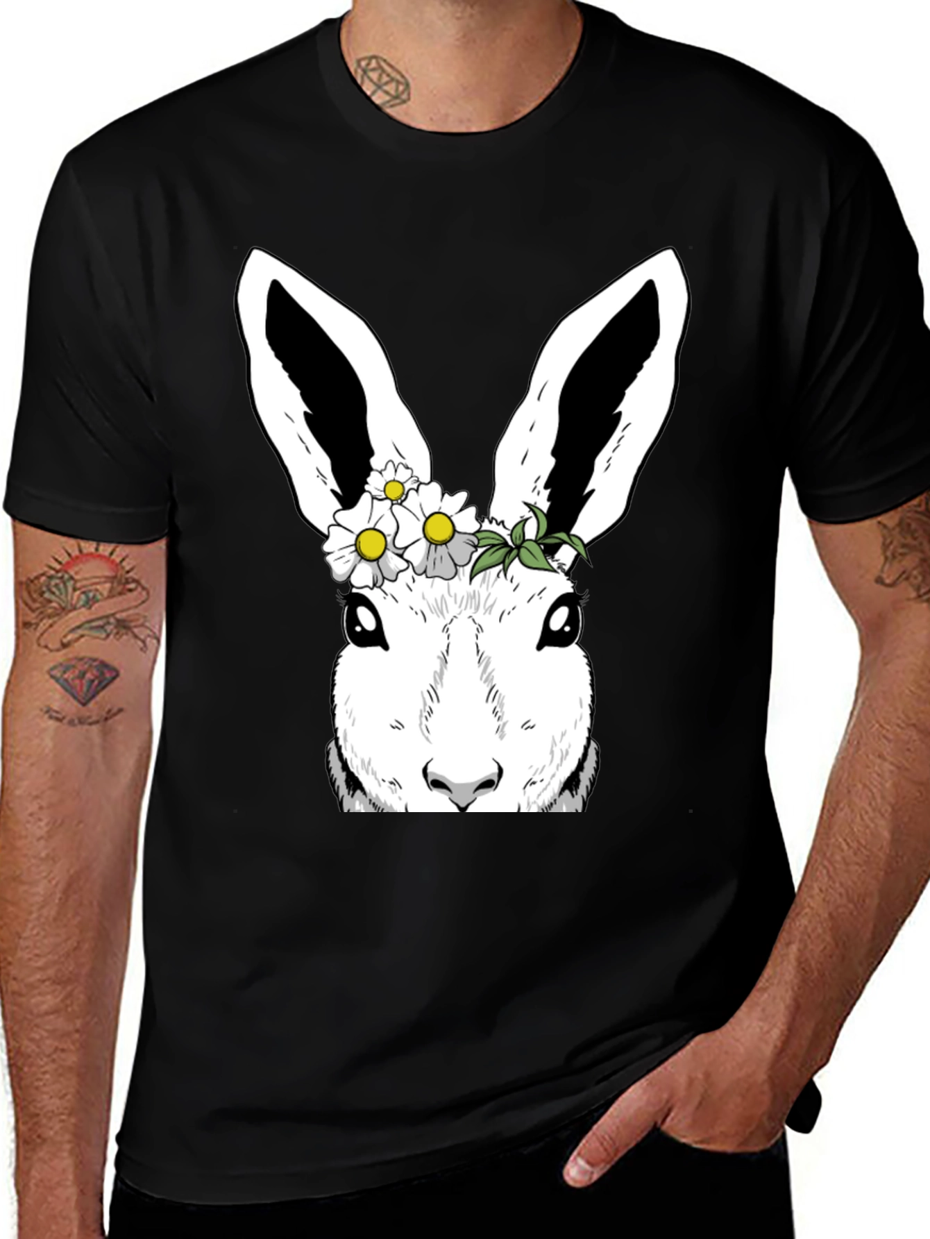 Bunny Flower Crown Graphic Tee