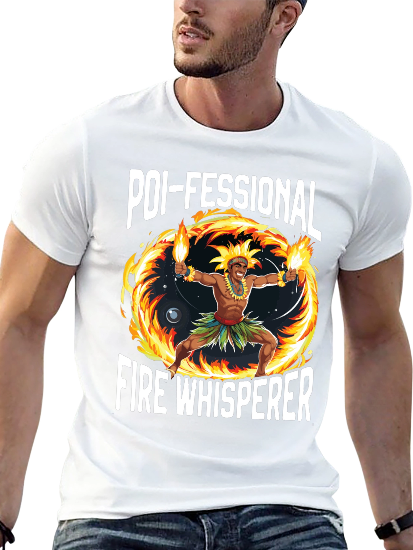 Poi-fessional Fire Whisperer Graphic T-Shirt