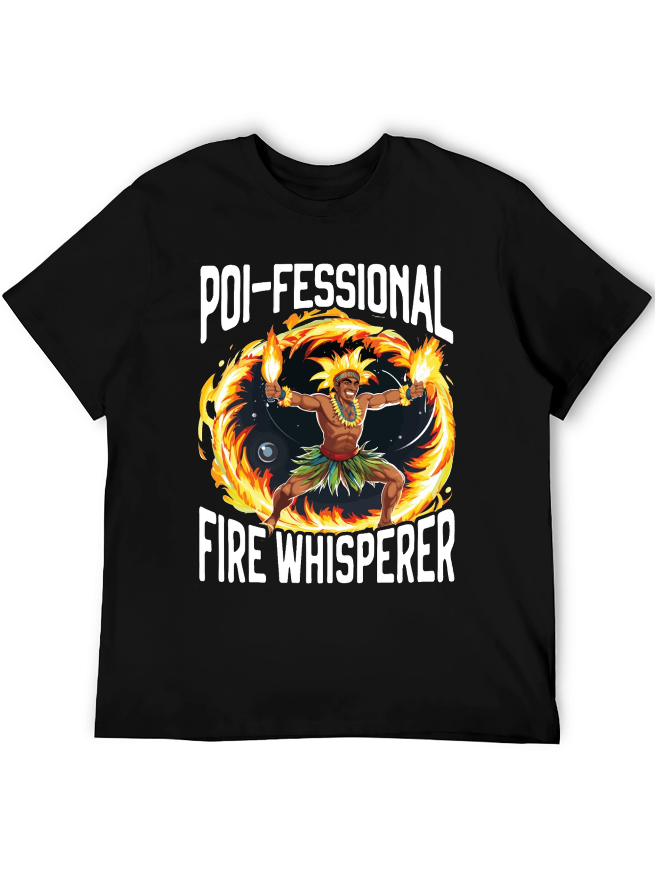 Poi-fessional Fire Whisperer Graphic T-Shirt