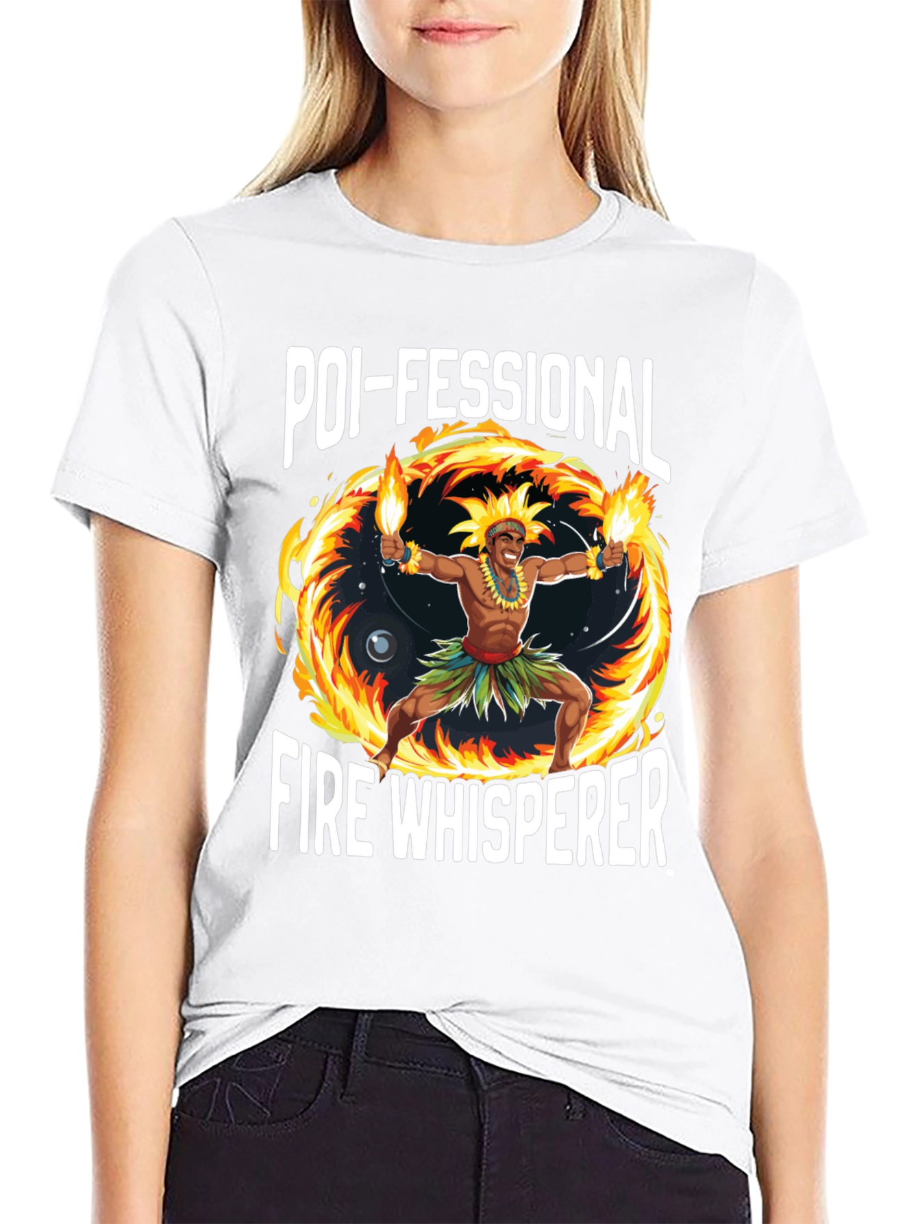 Poi-fessional Fire Whisperer Graphic T-Shirt