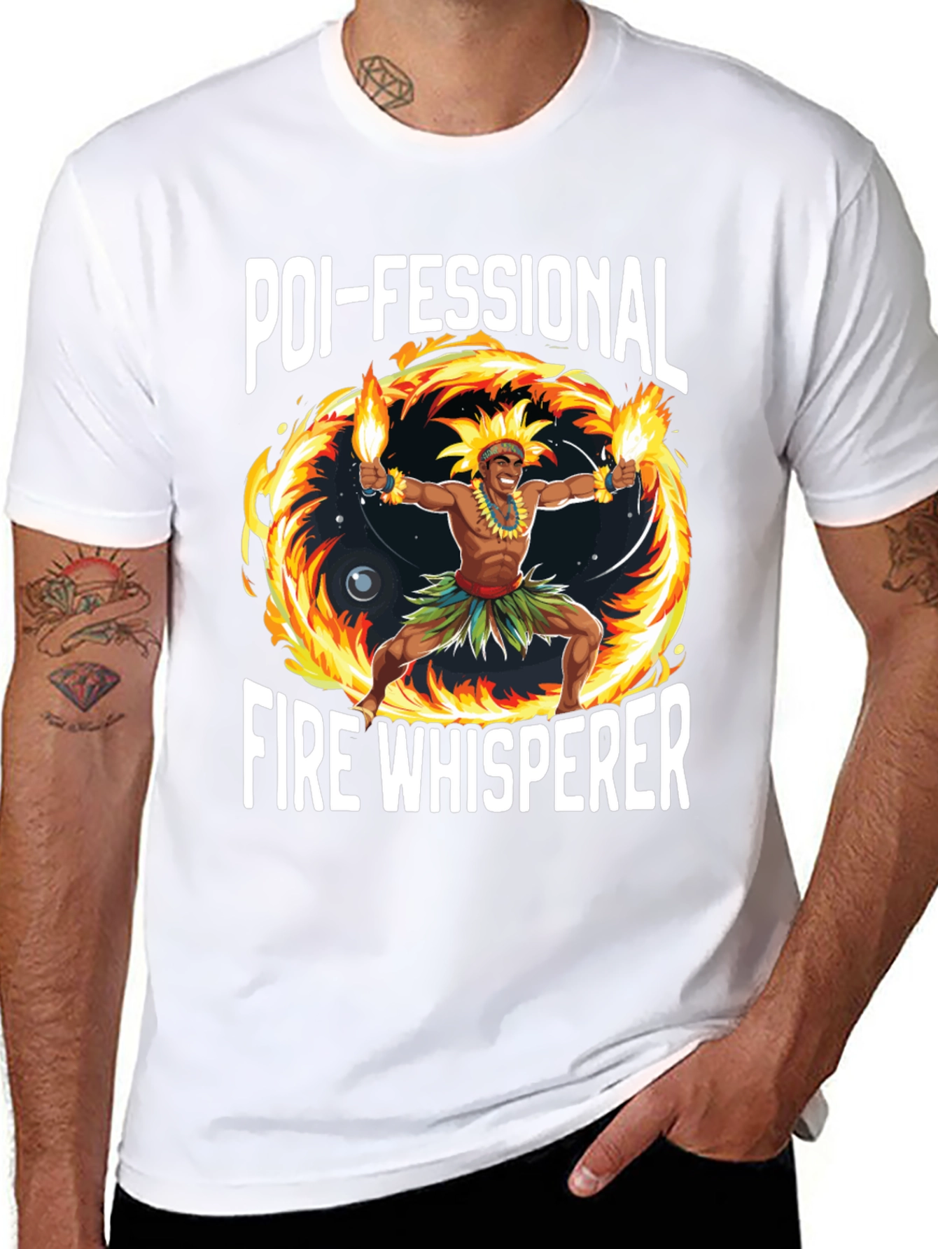 Poi-fessional Fire Whisperer Graphic T-Shirt