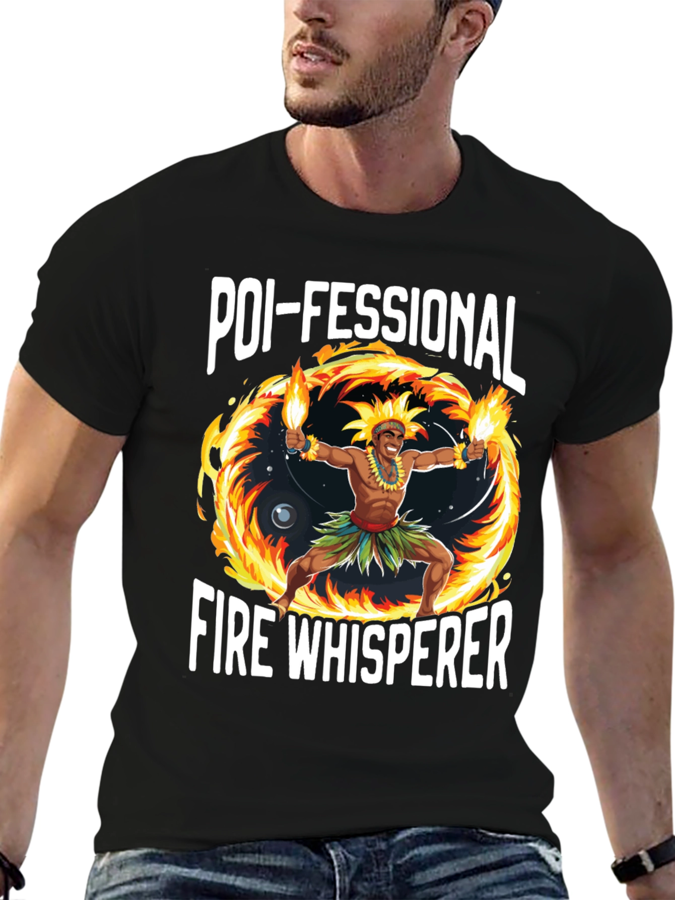 Poi-fessional Fire Whisperer Graphic T-Shirt