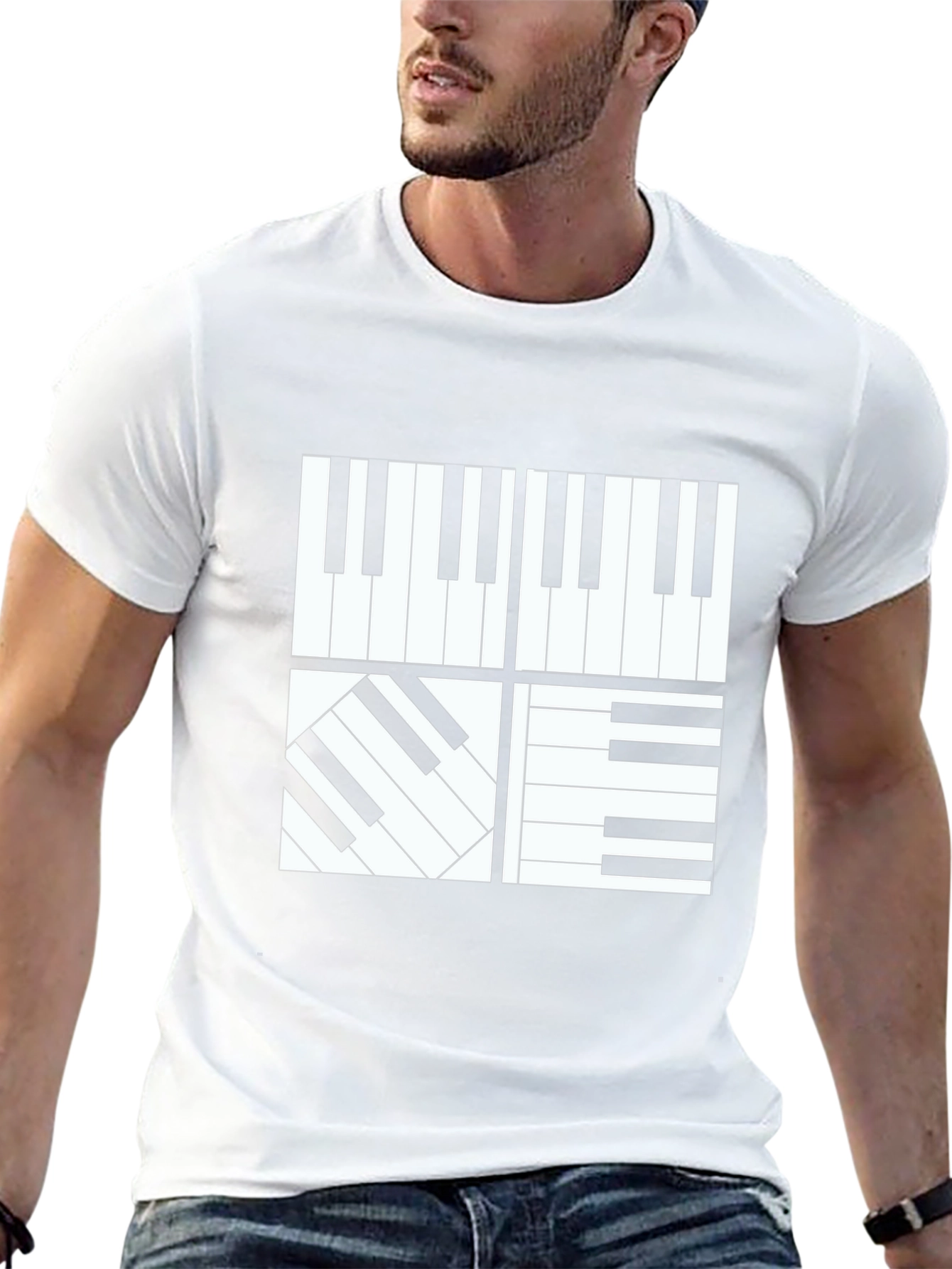 Piano Keys Graphic Tee - Musician T-Shirt