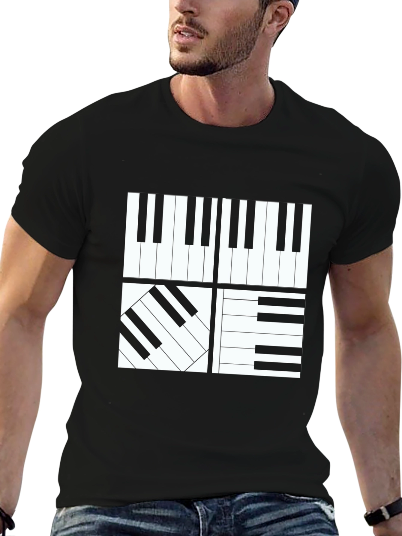 Piano Keys Graphic Tee - Musician T-Shirt
