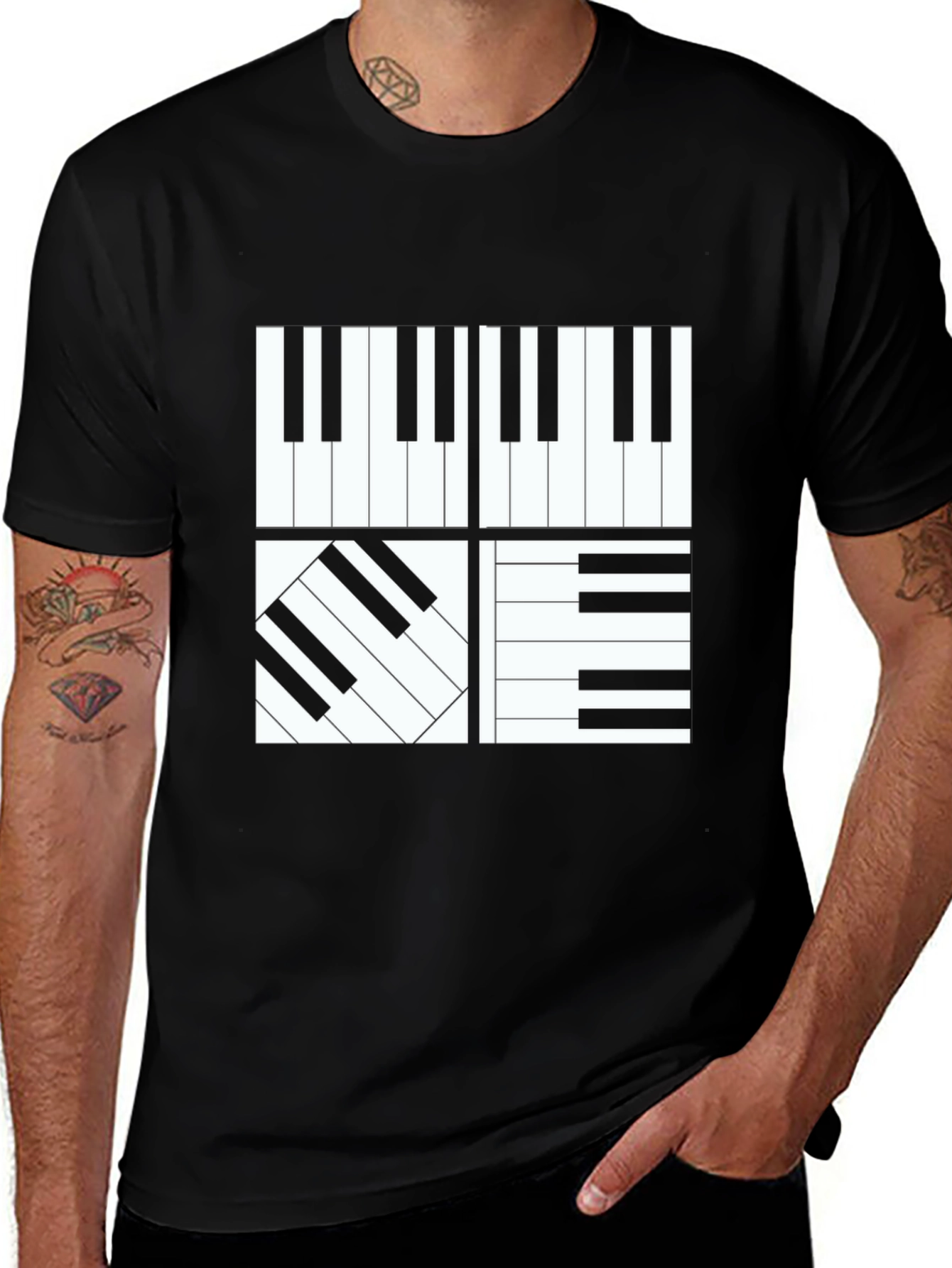 Piano Keys Graphic Tee - Musician T-Shirt