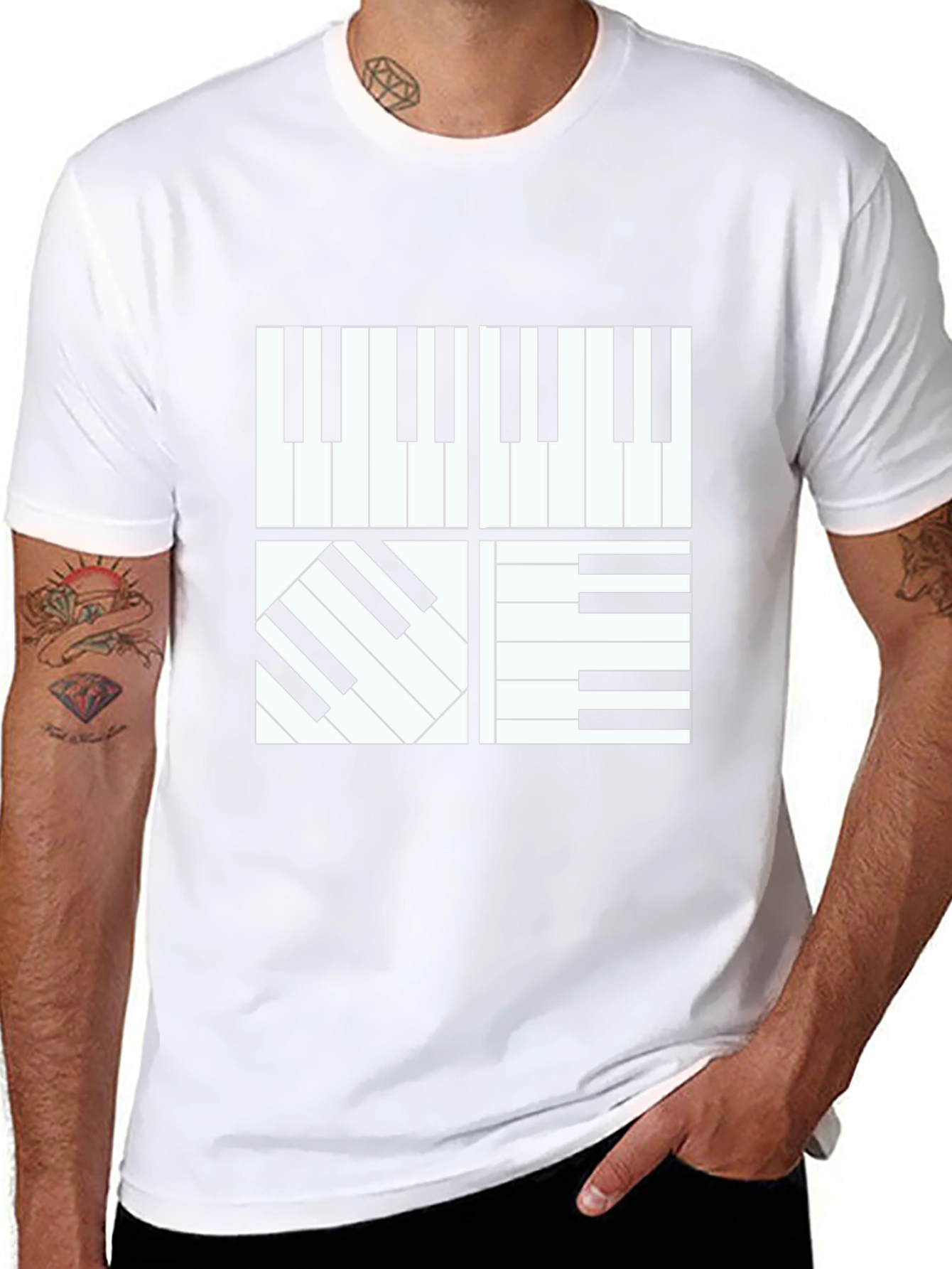 Piano Keys Graphic Tee - Musician T-Shirt