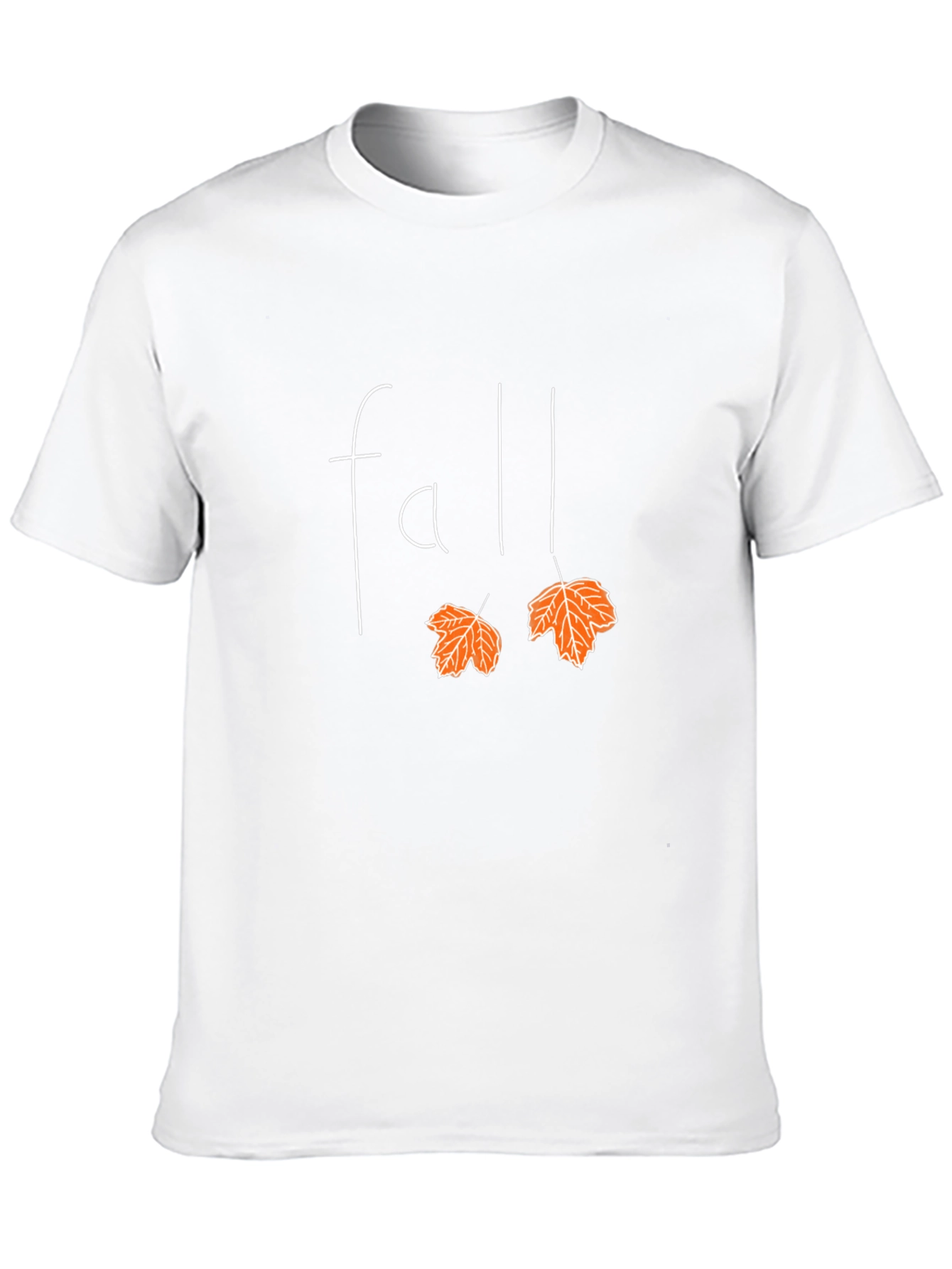 Fall Leaves Graphic Tee - Black Cotton T-Shirt