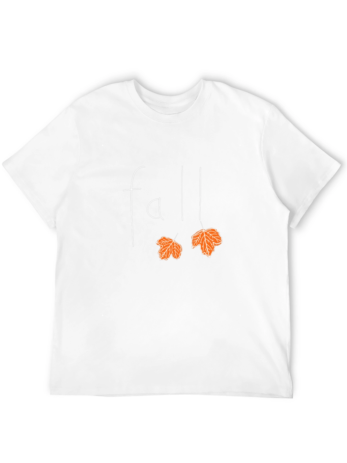 Fall Leaves Graphic Tee - Black Cotton T-Shirt