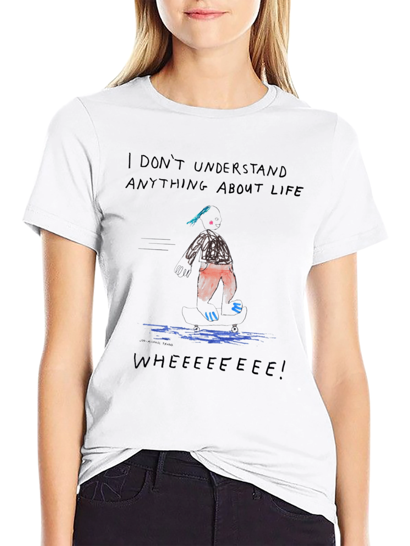 I Dont Understand Life Black Tee