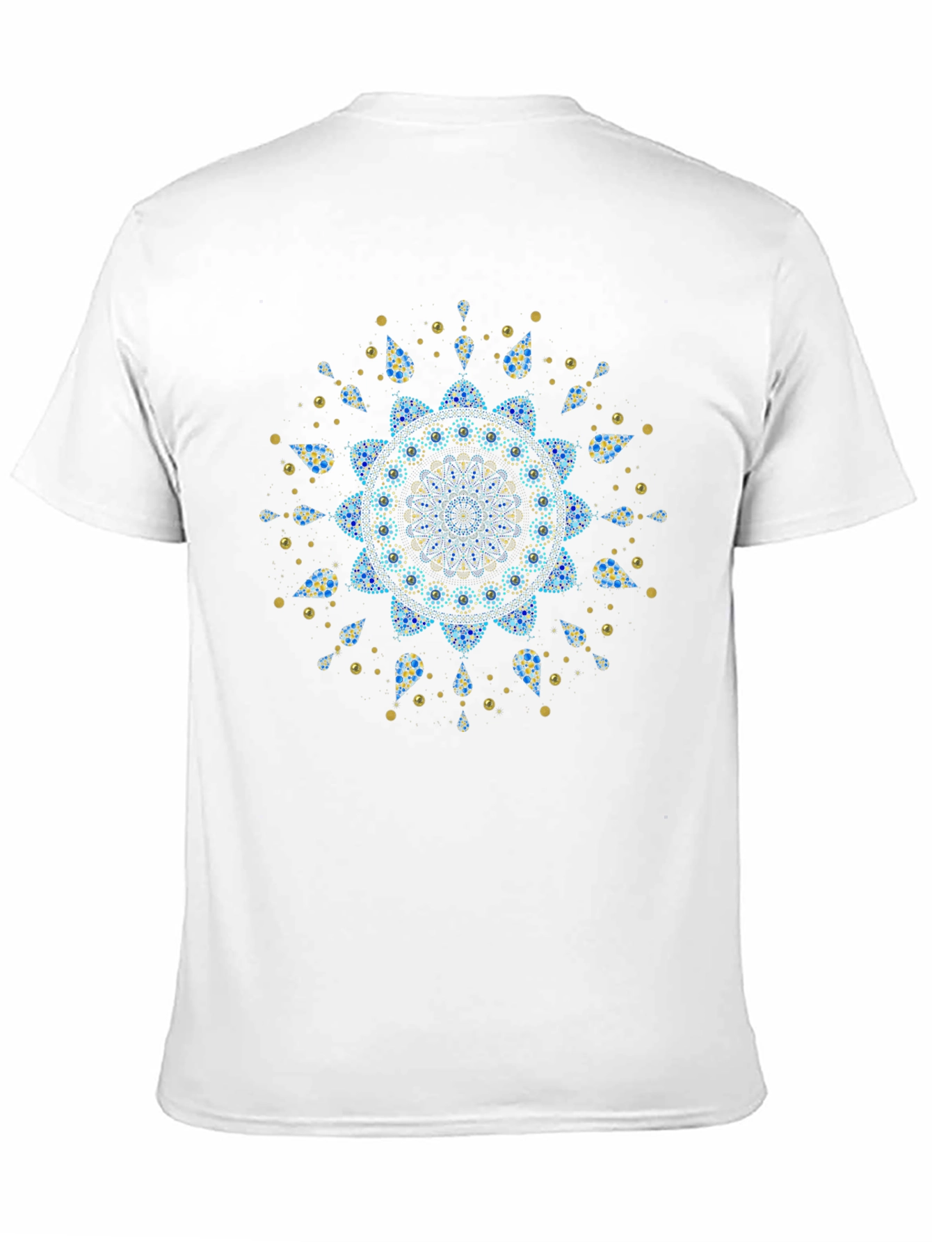 Geometric Mandala Art Print Black T-Shirt