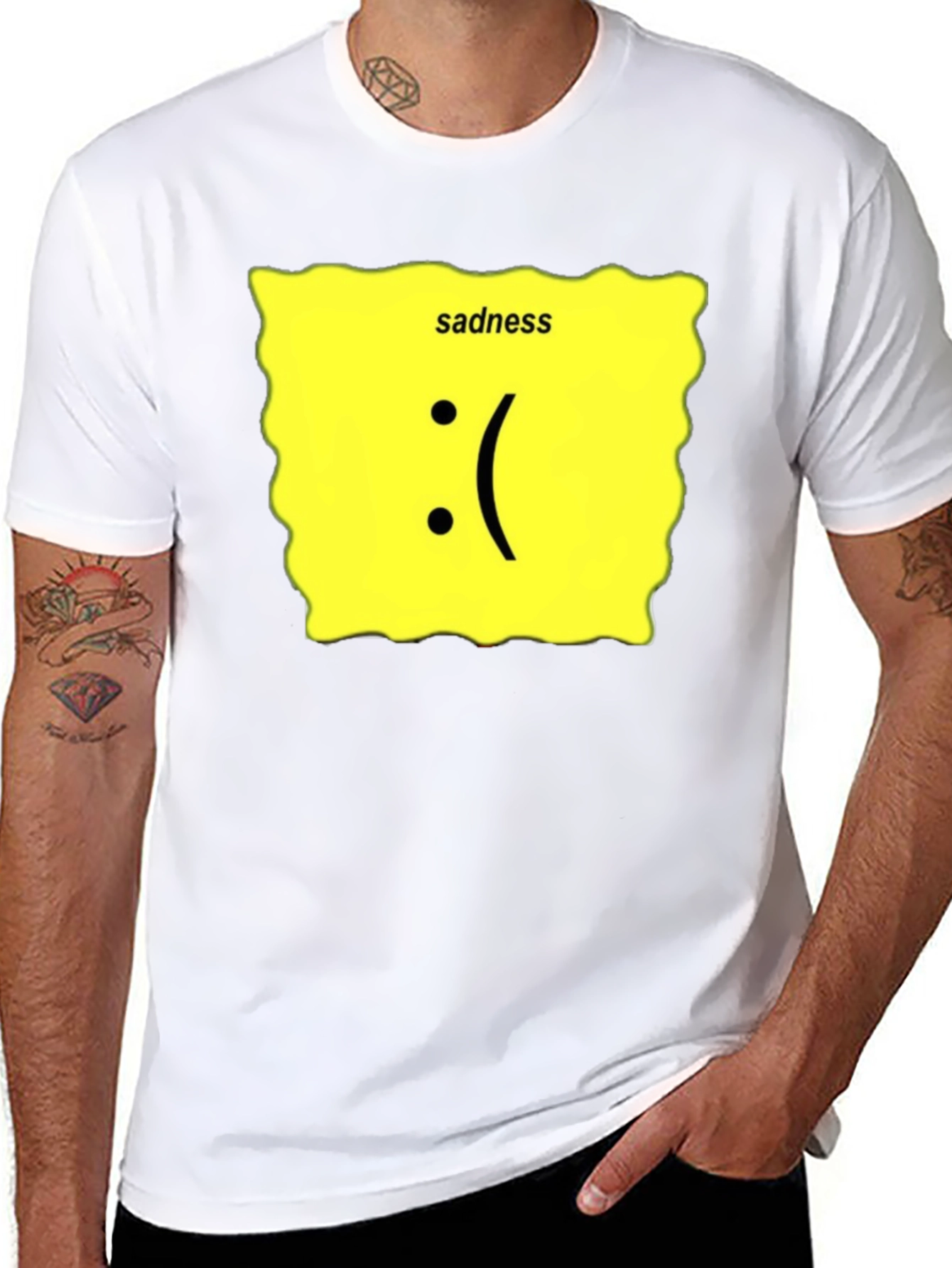 Sadness Graphic T-Shirt - Black