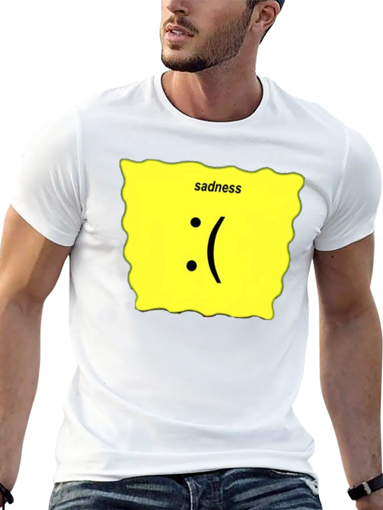 Sadness Graphic T-Shirt - Black