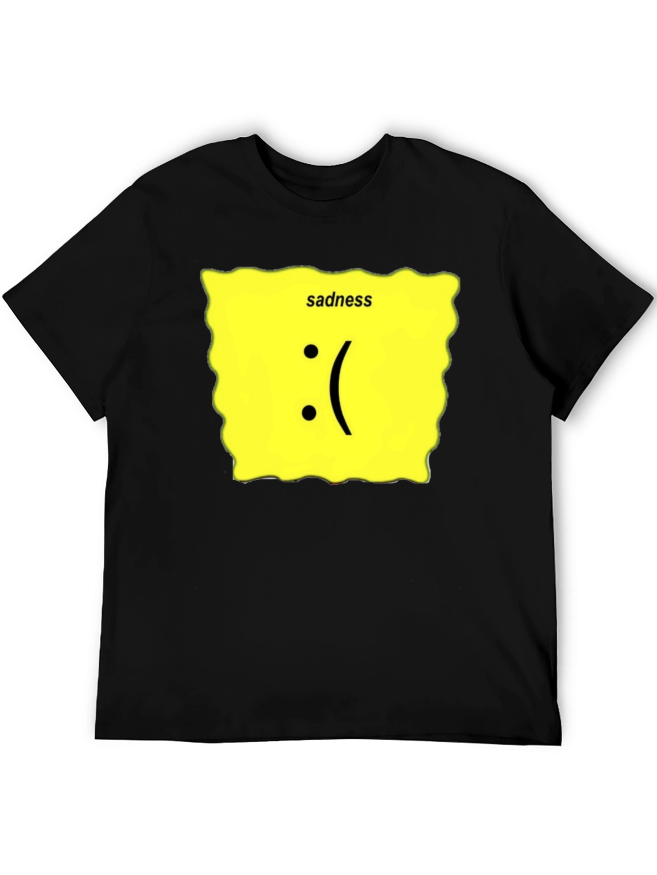 Sadness Graphic T-Shirt - Black