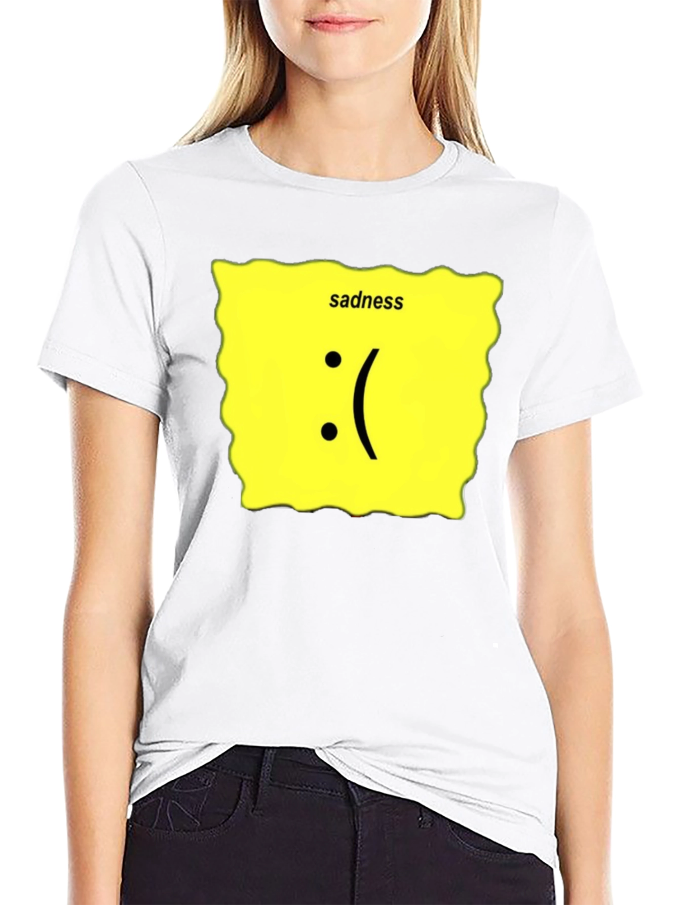 Sadness Graphic T-Shirt - Black