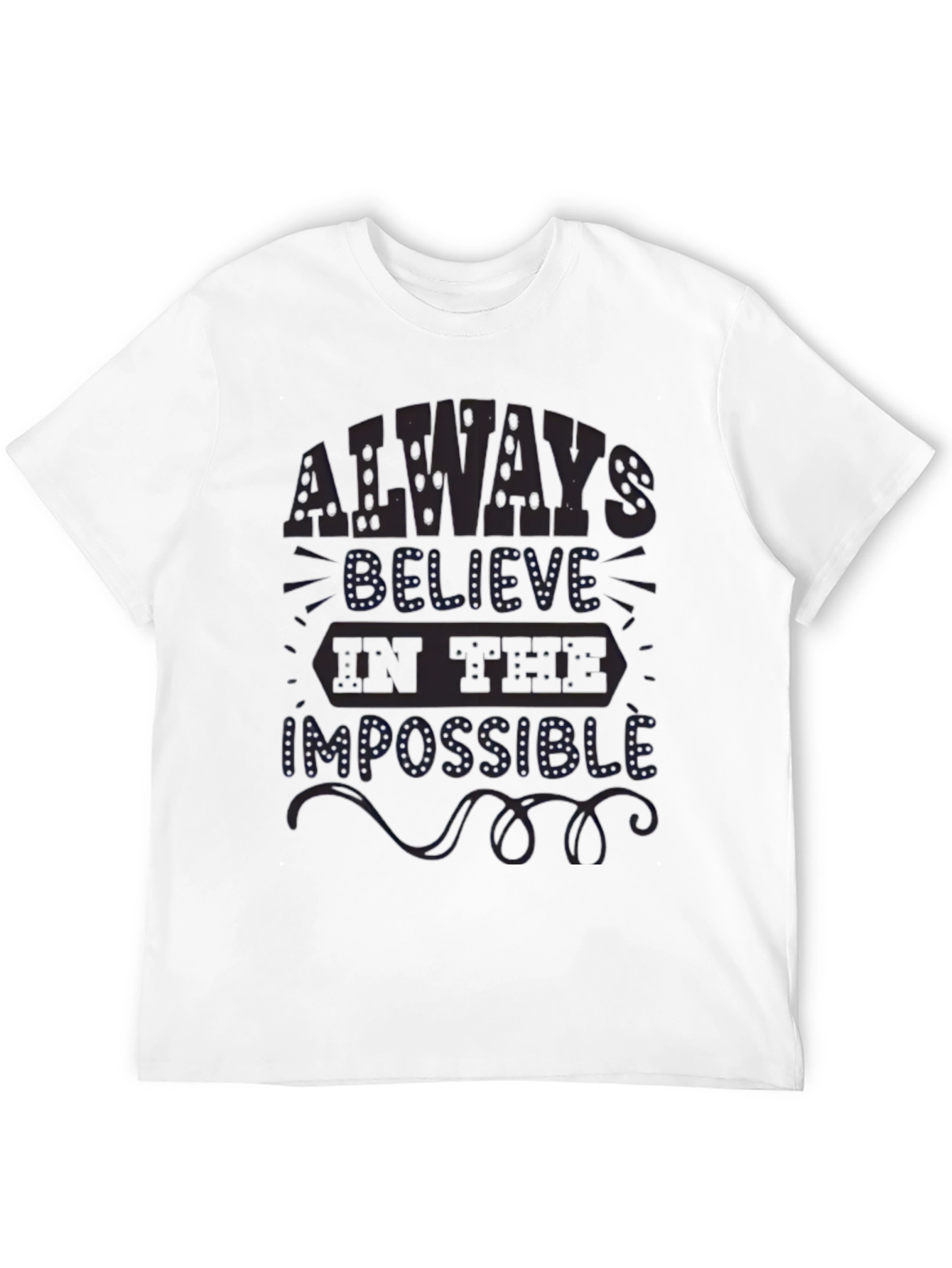 Believe in The Impossible Black Graphic Tee