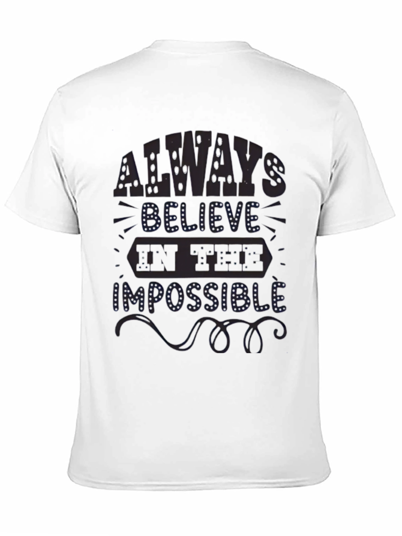 Believe in The Impossible Black Graphic Tee