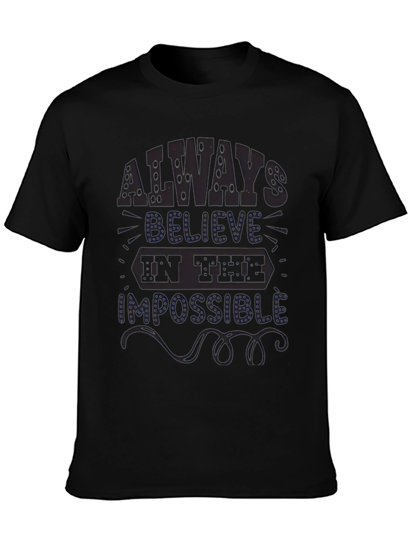 Believe in The Impossible Black Graphic Tee