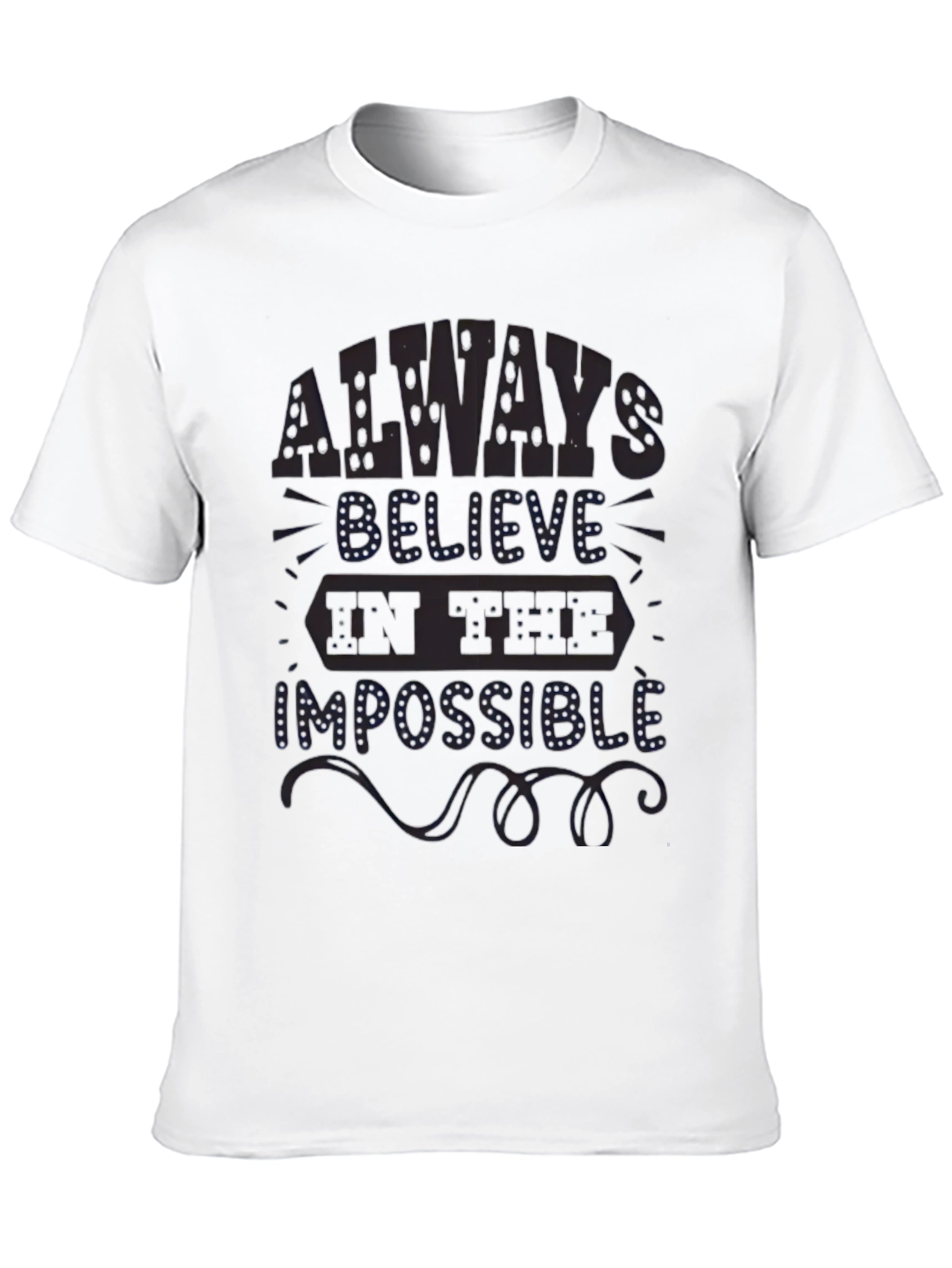 Believe in The Impossible Black Graphic Tee