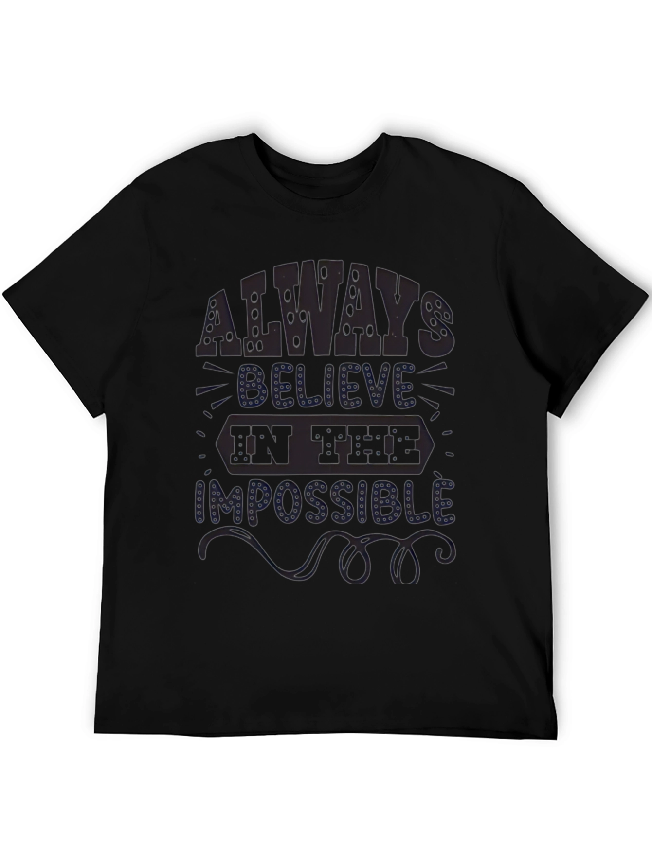 Believe in The Impossible Black Graphic Tee