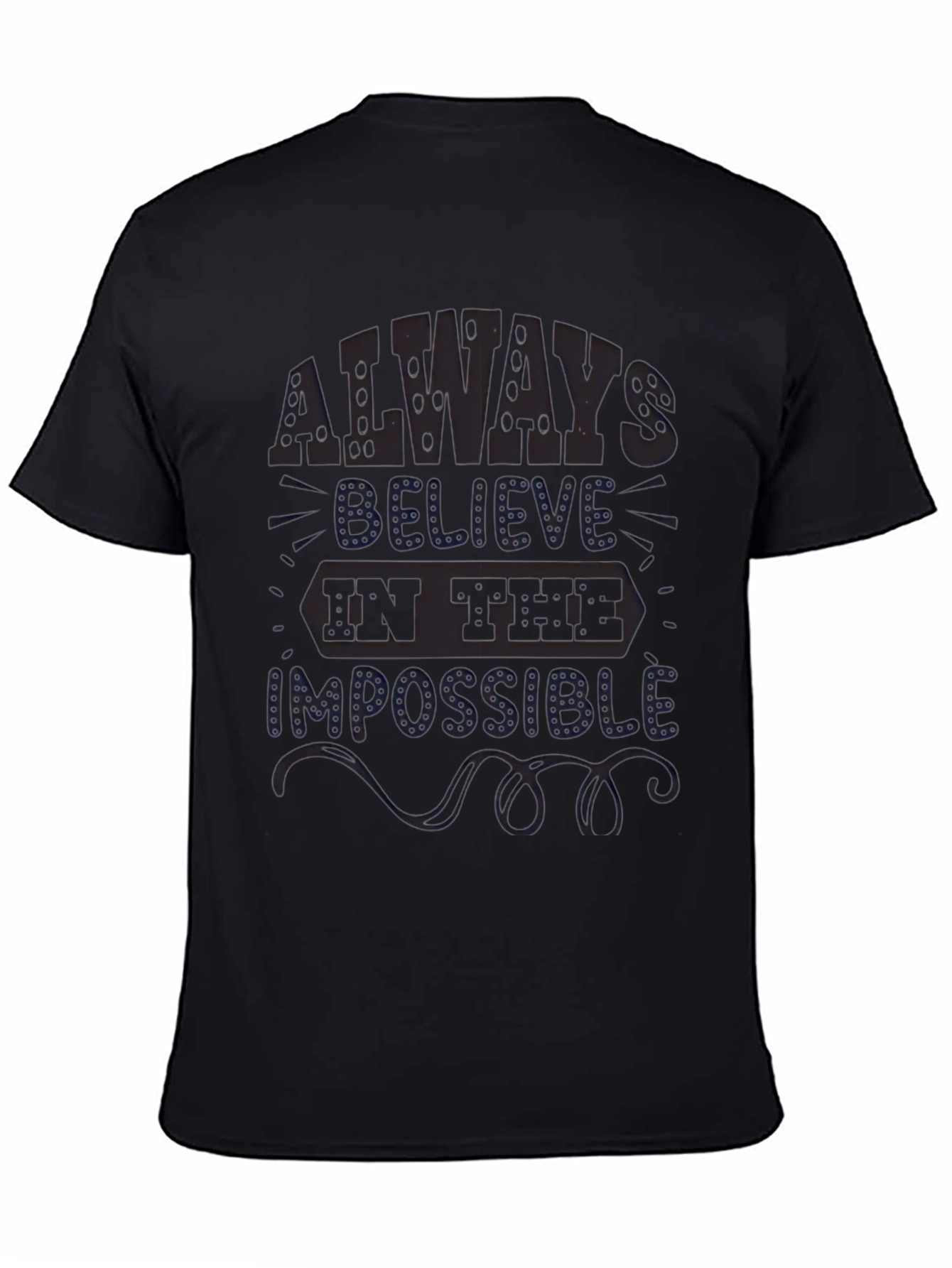 Believe in The Impossible Black Graphic Tee