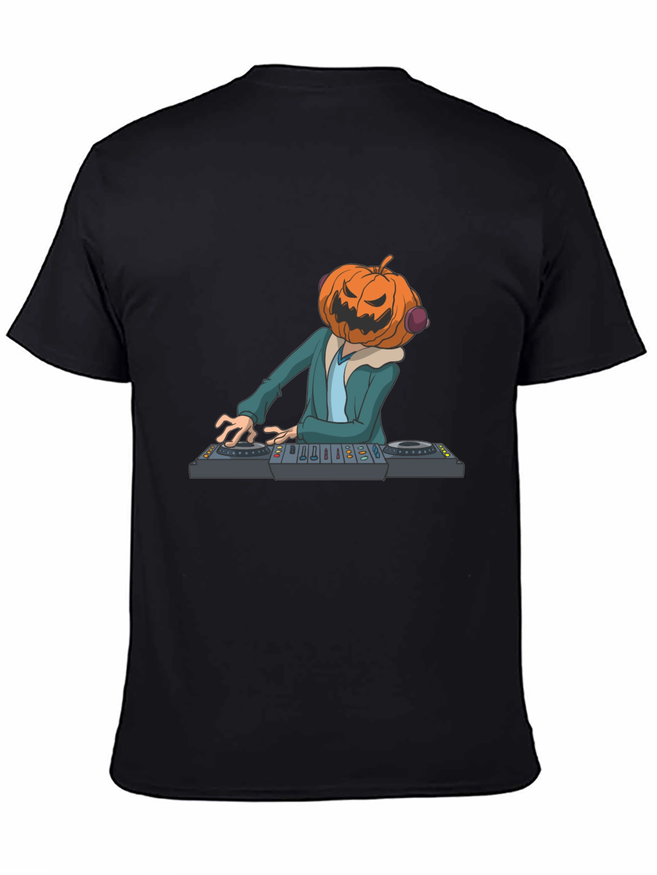 Pumpkin DJ Graphic Tee - Halloween Party Shirt