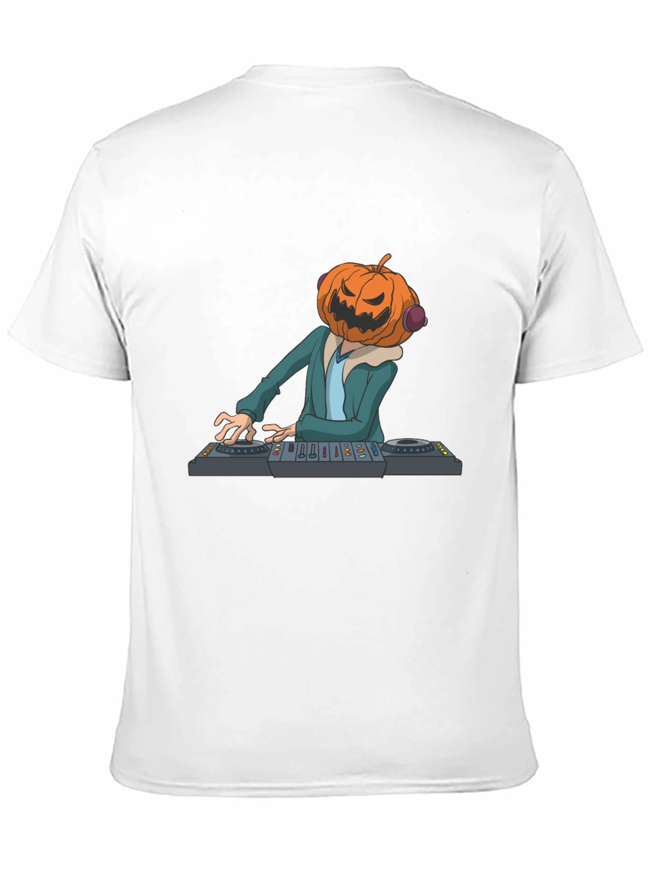 Pumpkin DJ Graphic Tee - Halloween Party Shirt